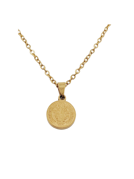 Conjunto San Benito acero dorado
